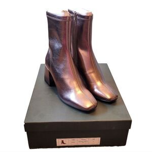 Silent D Anthropologie Women's Pewter Carina Zip Up Boots Size 37/ US 6.5 NEW